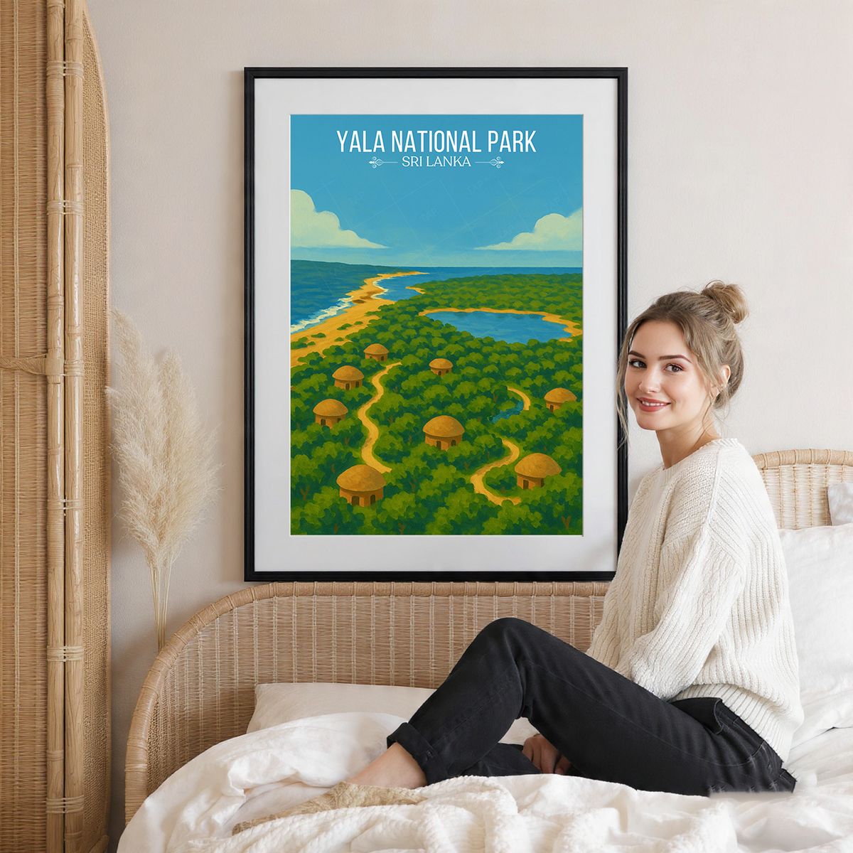 Yala National Park - Sri Lanka - Travel Poster Print Modern Style Wall Art
