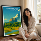 Yala National Park - Sri Lanka - Travel Poster Print Modern Style Wall Art