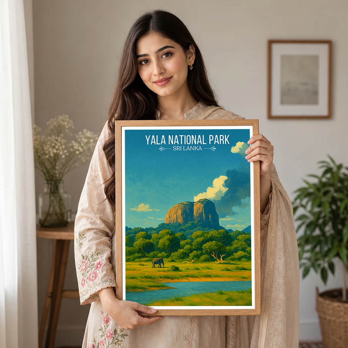 Yala National Park - Sri Lanka - Travel Poster Print Modern Style Wall Art