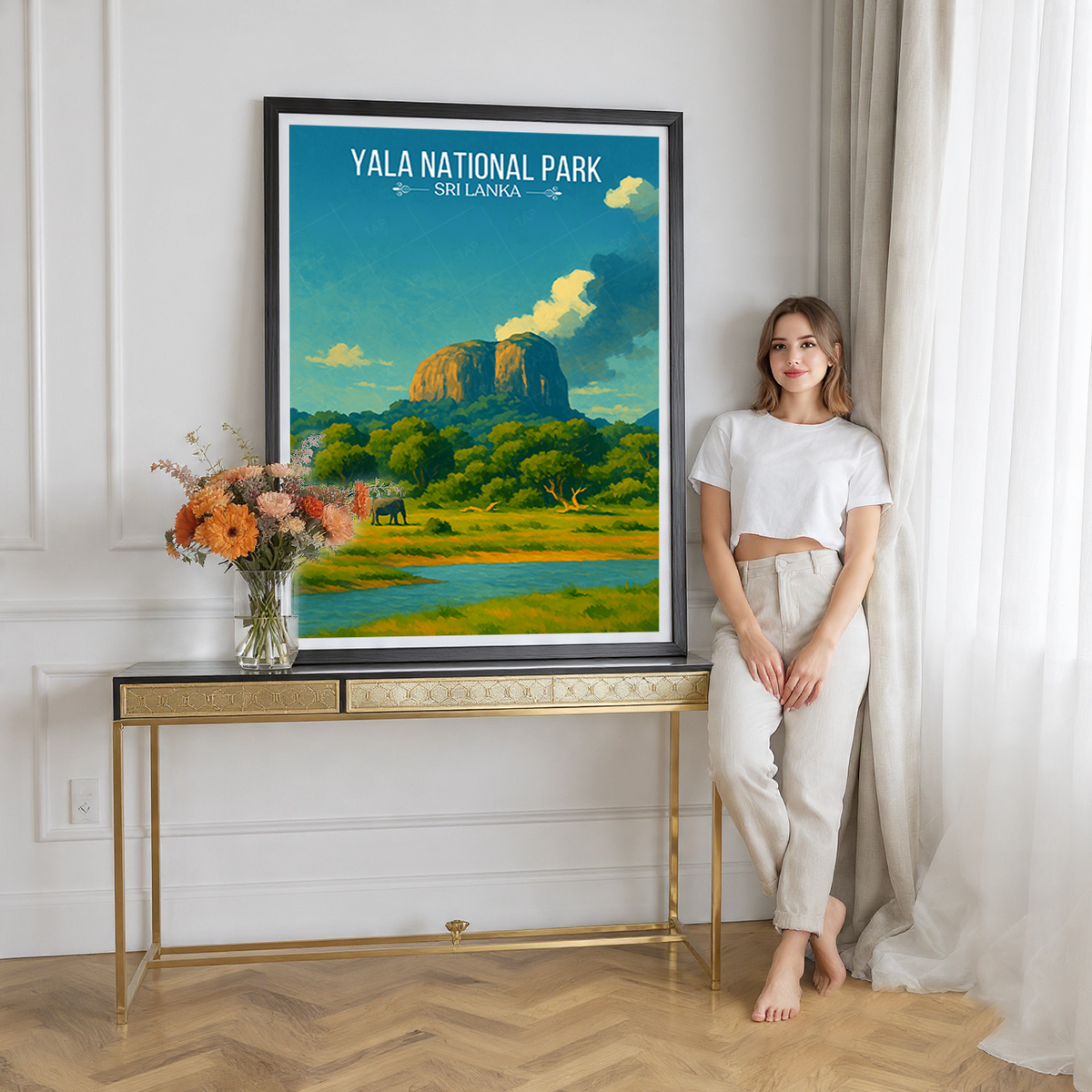 Yala National Park - Sri Lanka - Travel Poster Print Modern Style Wall Art