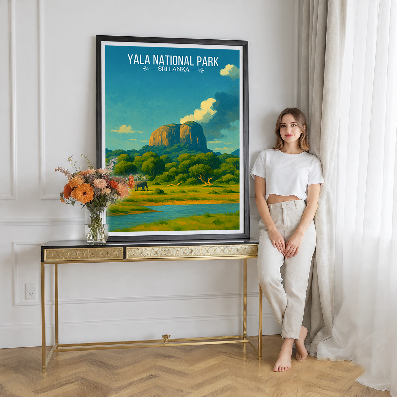 Yala National Park - Sri Lanka - Travel Poster Print Modern Style Wall Art