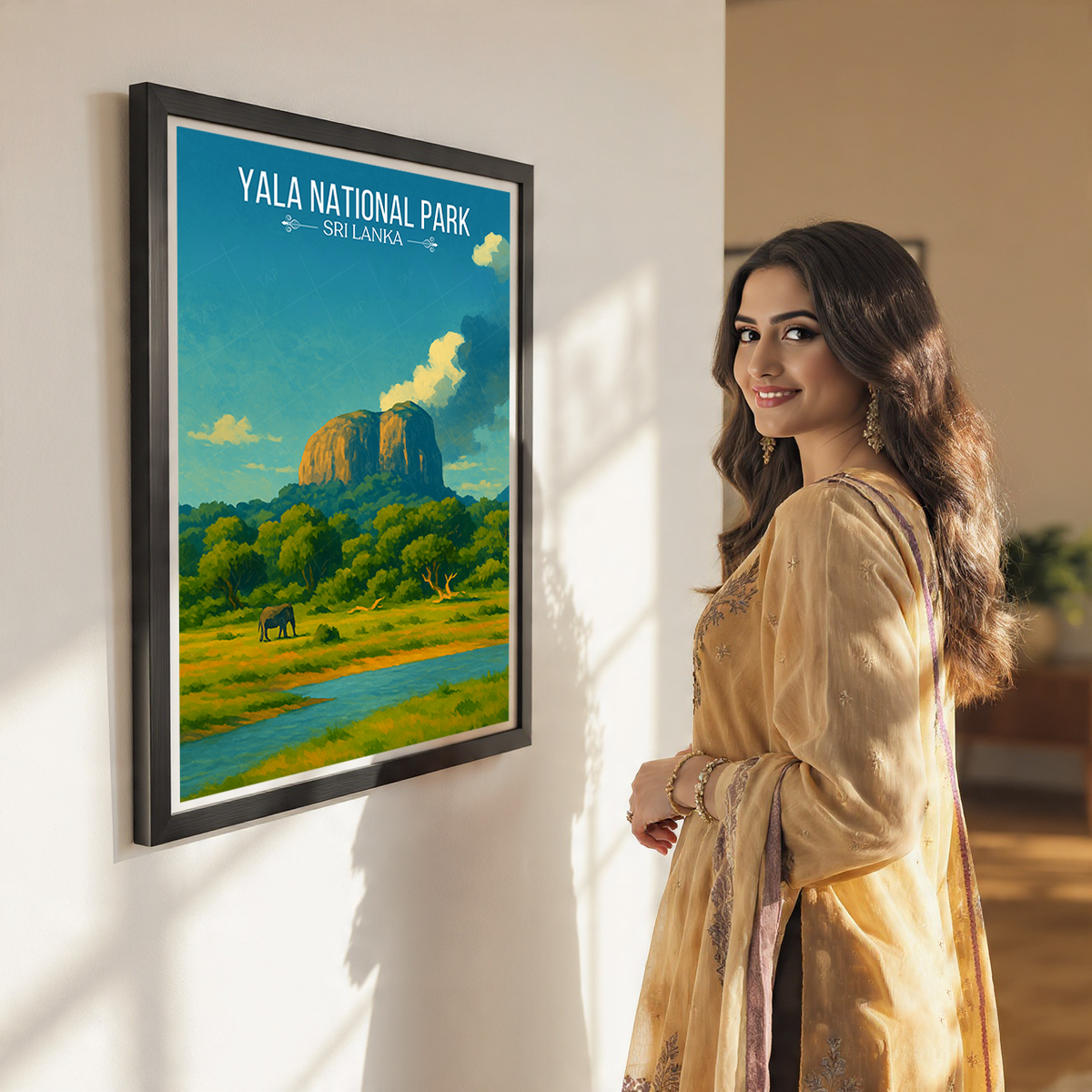 Yala National Park - Sri Lanka - Travel Poster Print Modern Style Wall Art