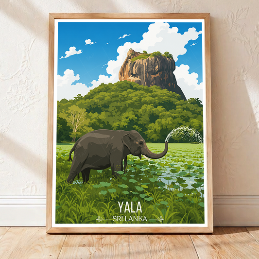 Yala - Sri Lanka - Travel Poster Print Modern Style Wall Art - Art Print - Travel Art Poster