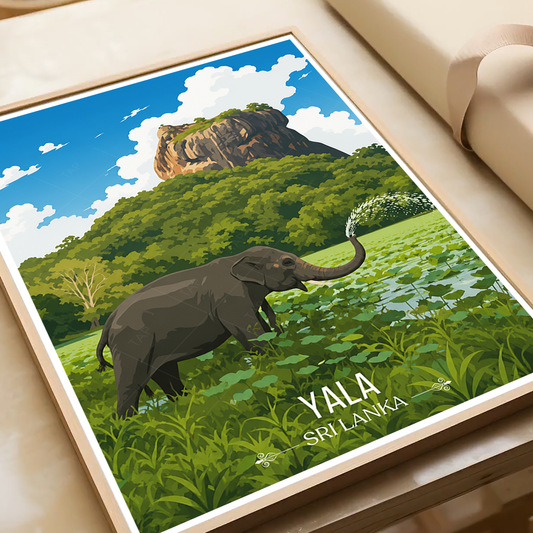 Yala - Sri Lanka - Travel Poster Print Modern Style Wall Art - Art Print - Travel Art Poster