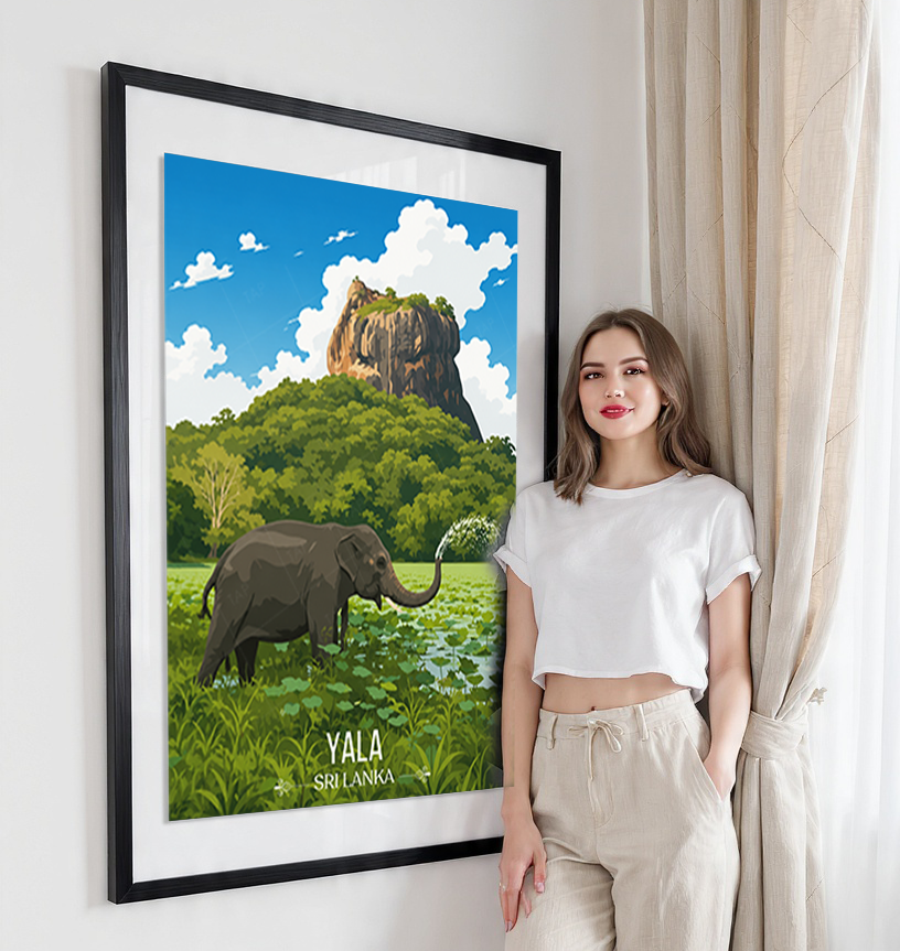 Yala - Sri Lanka - Travel Poster Print Modern Style Wall Art