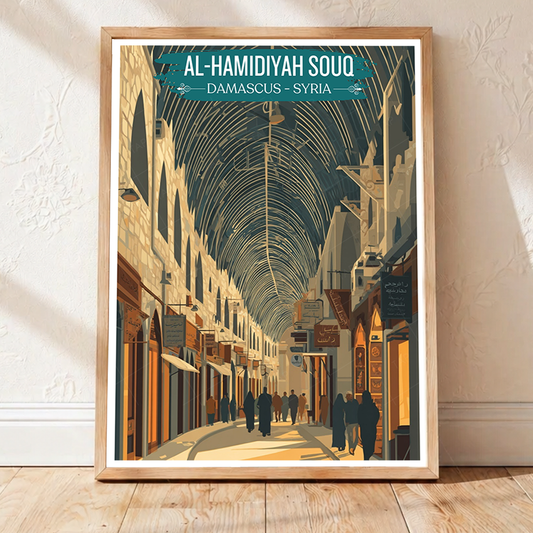 Al-Hamidiyah - Syria - Travel Poster Print Modern Style Wall Art - Art Print - Travel Art Poster