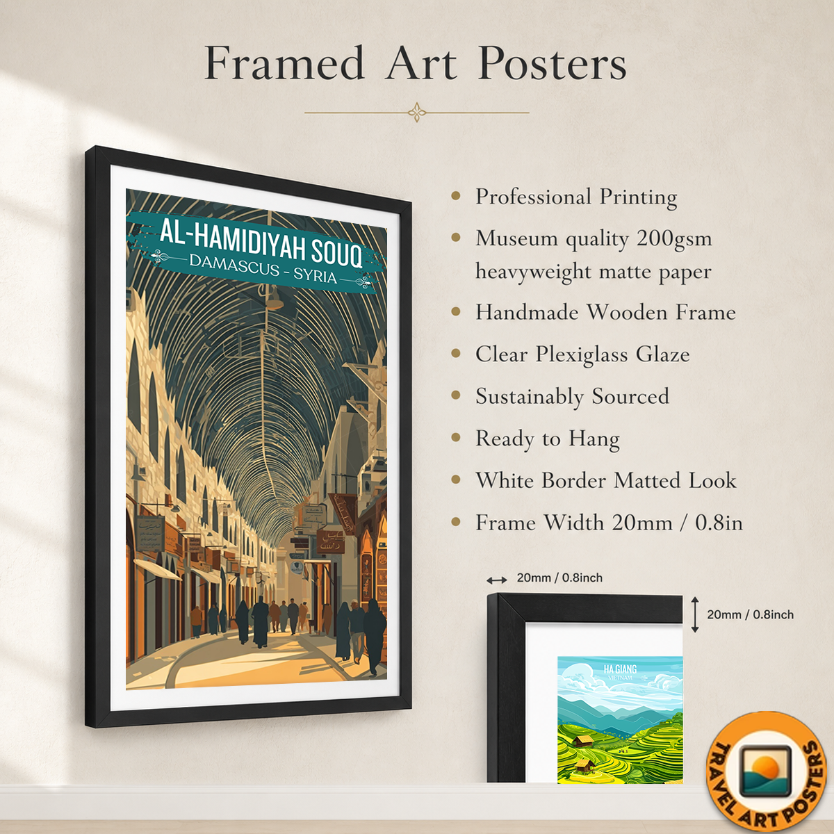 Al-Hamidiyah - Syria - Travel Poster Print Modern Style Wall Art