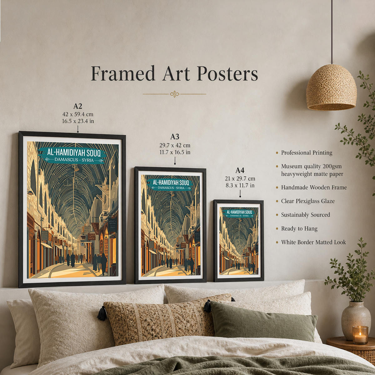 Al-Hamidiyah - Syria - Travel Poster Print Modern Style Wall Art