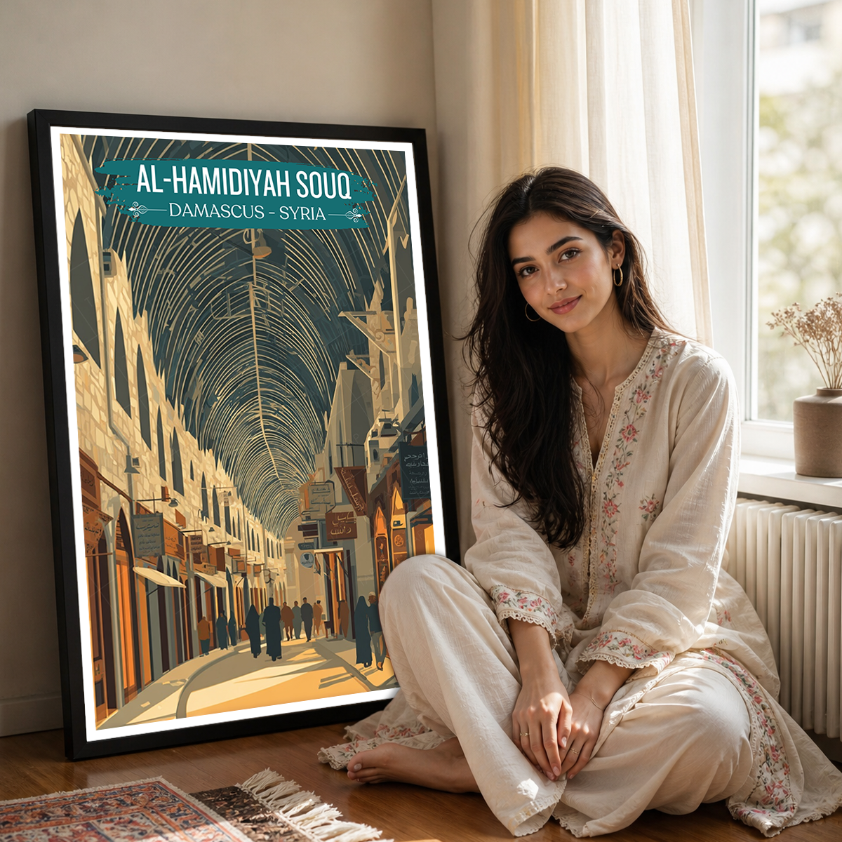 Al-Hamidiyah - Syria - Travel Poster Print Modern Style Wall Art