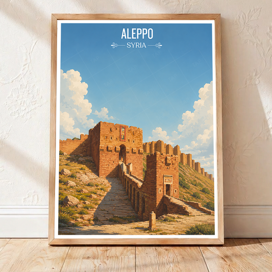 Aleppo - Syria - Travel Poster Print Modern Style Wall Art - Art Print - Travel Art Poster