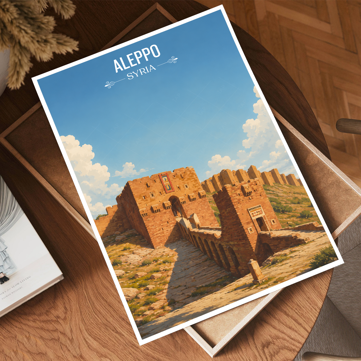 Aleppo - Syria - Travel Poster Print Modern Style Wall Art