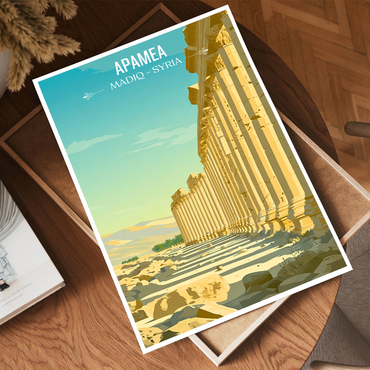 Apamea - Syria - Travel Poster Print Modern Style Wall Art