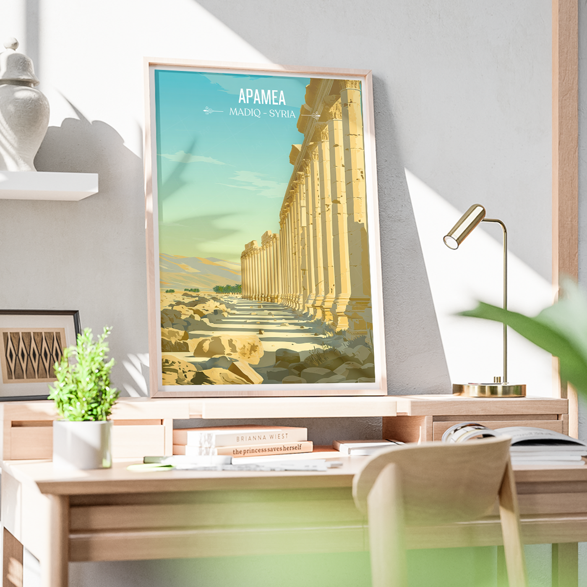 Apamea - Syria - Travel Poster Print Modern Style Wall Art