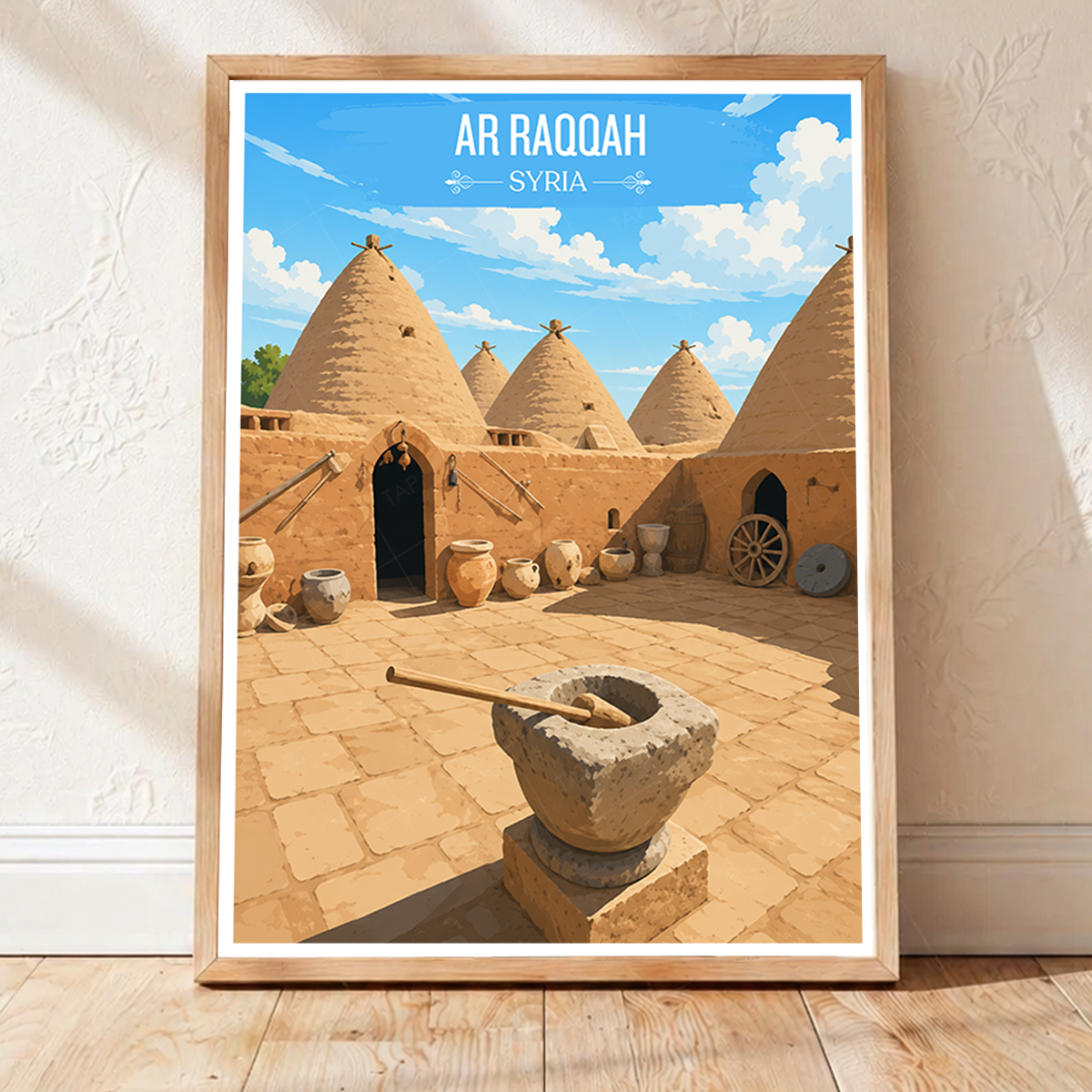 Ar Raqqah - Syria - Travel Poster Print Modern Style Wall Art