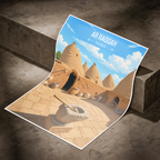 Ar Raqqah - Syria - Travel Poster Print Modern Style Wall Art