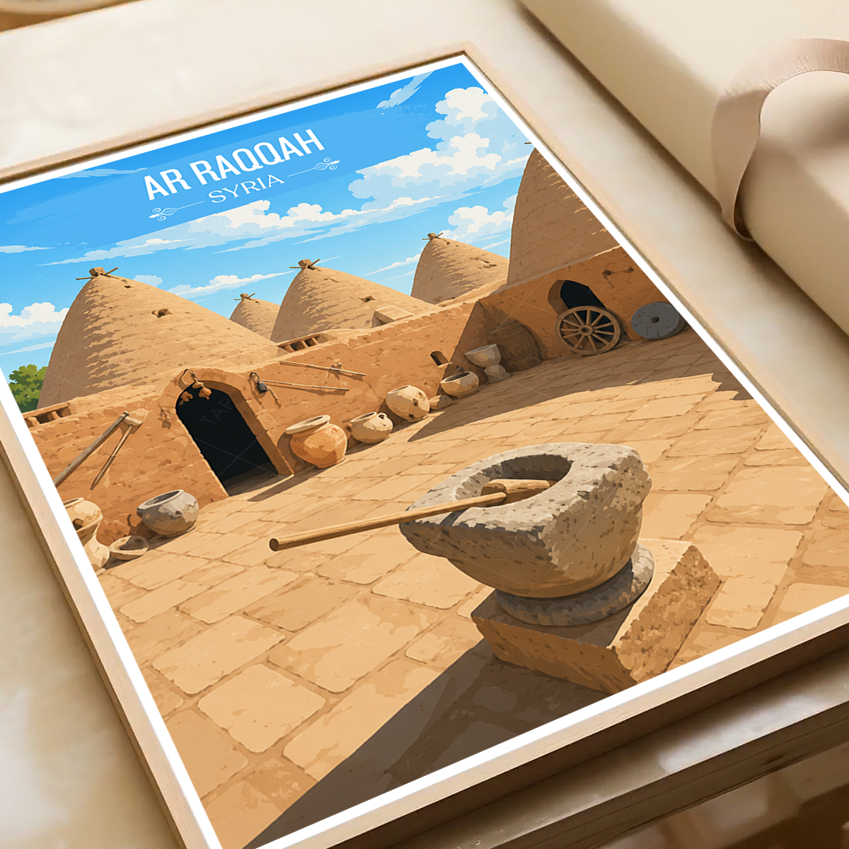 Ar Raqqah - Syria - Travel Poster Print Modern Style Wall Art