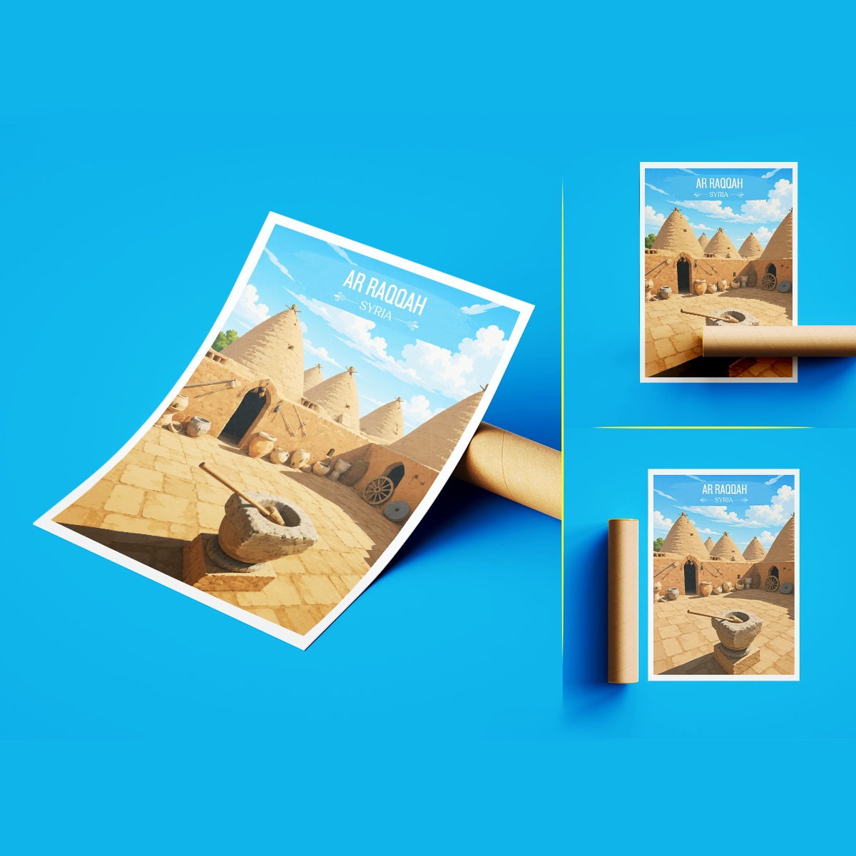 Ar Raqqah - Syria - Travel Poster Print Modern Style Wall Art
