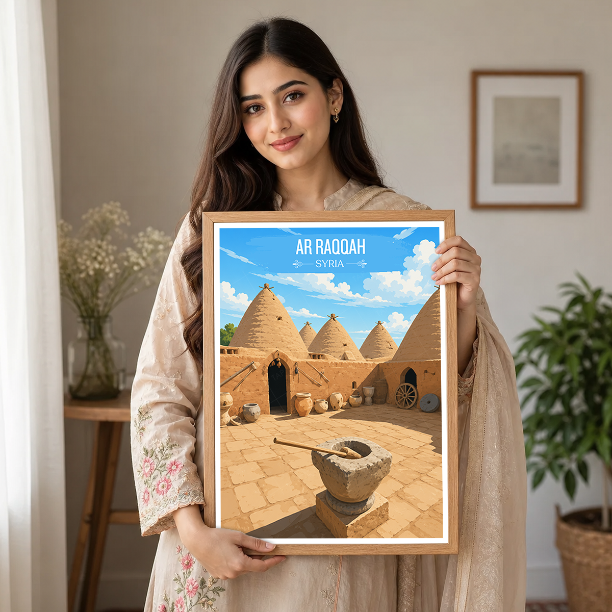 Ar Raqqah - Syria - Travel Poster Print Modern Style Wall Art
