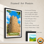 Arwad Castle - Syria - Travel Poster Print Modern Style Wall Art