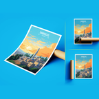 Damascus - Syria - Travel Poster Print Modern Style Wall Art