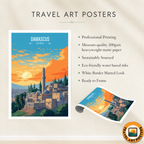 Damascus - Syria - Travel Poster Print Modern Style Wall Art