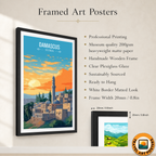 Damascus - Syria - Travel Poster Print Modern Style Wall Art
