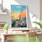 Damascus - Syria - Travel Poster Print Modern Style Wall Art