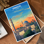 Damascus - Syria - Travel Poster Print Modern Style Wall Art