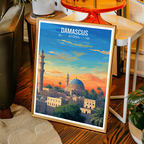 Damascus - Syria - Travel Poster Print Modern Style Wall Art