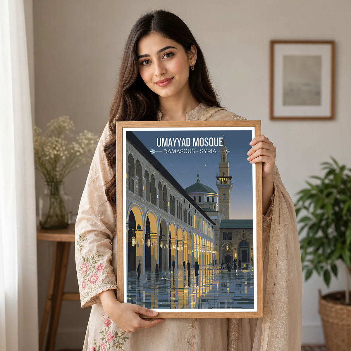 Damascus - Syria - Travel Poster Print Modern Style Wall Art