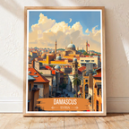 Damascus - Syria - Travel Poster Print Modern Style Wall Art