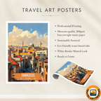 Damascus - Syria - Travel Poster Print Modern Style Wall Art