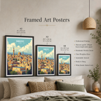 Damascus - Syria - Travel Poster Print Modern Style Wall Art
