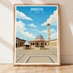 Damascus - Syria - Travel Poster Print Modern Style Wall Art