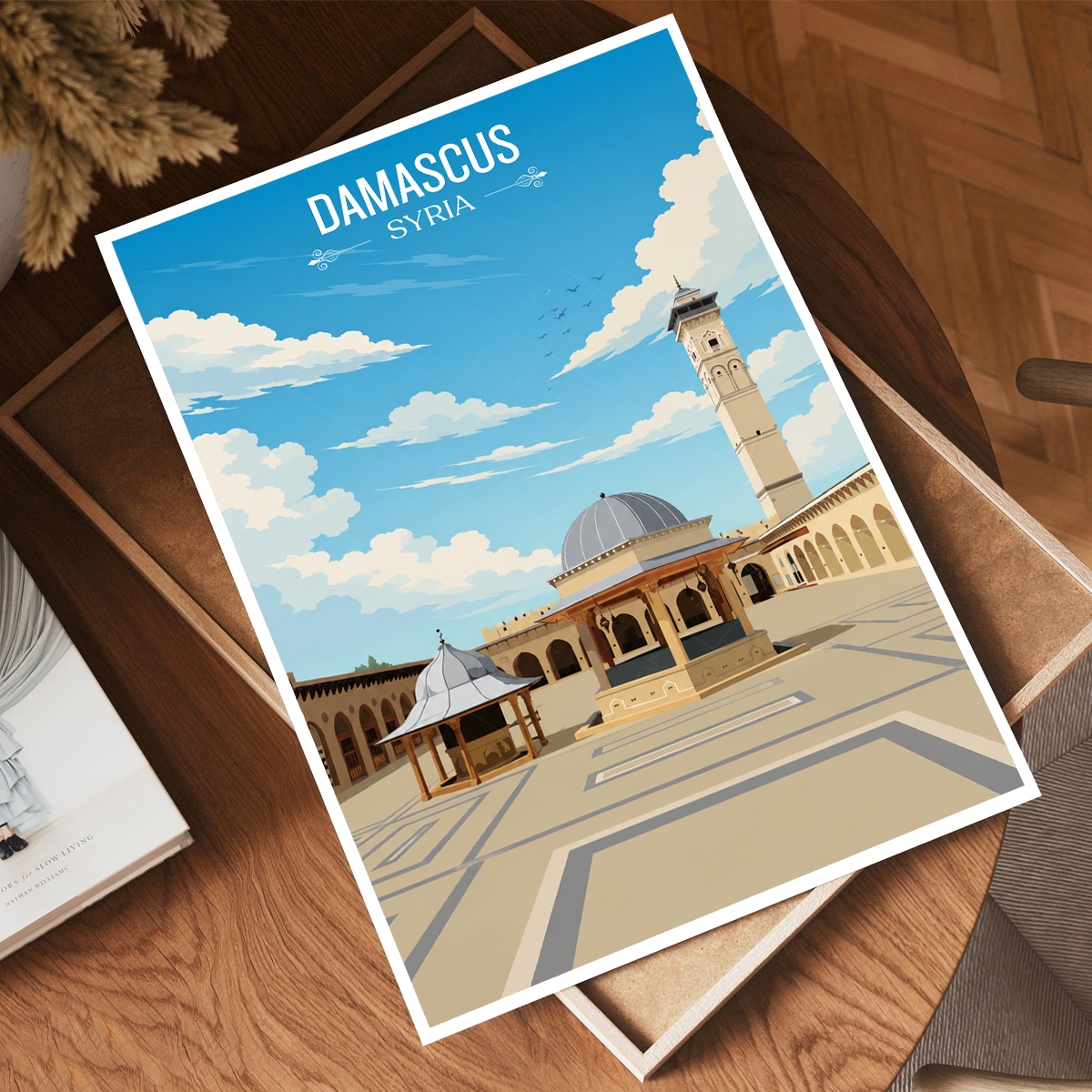 Damascus - Syria - Travel Poster Print Modern Style Wall Art