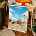 Damascus - Syria - Travel Poster Print Modern Style Wall Art