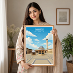 Damascus - Syria - Travel Poster Print Modern Style Wall Art