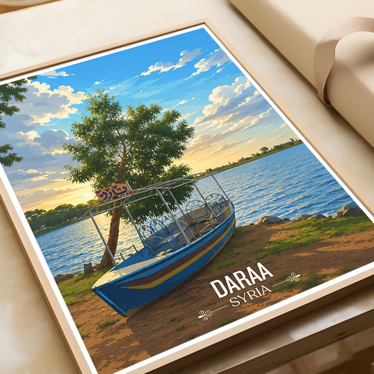 Daraa - Syria - Travel Poster Print Modern Style Wall Art - Art Print - Travel Art Poster
