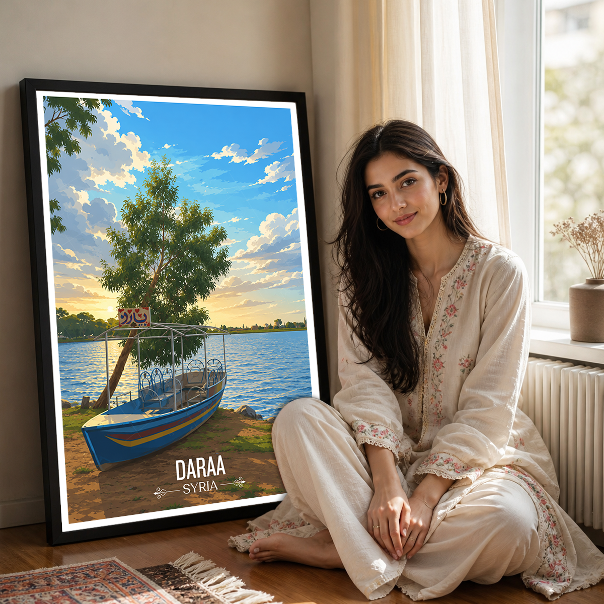 Daraa - Syria - Travel Poster Print Modern Style Wall Art