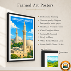 Darwishiyya Mosque - Syria - Travel Poster Print Modern Style Wall Art