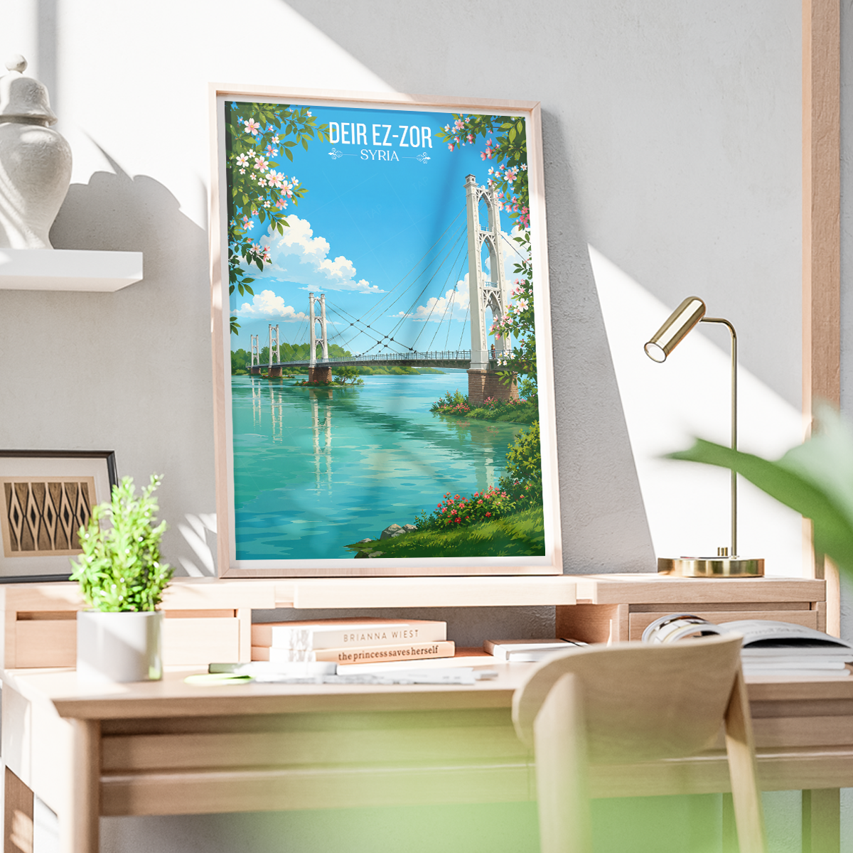 Deir ez-Zor - Syria - Travel Poster Print Modern Style Wall Art