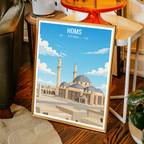 Homs - Syria - Travel Poster Print Modern Style Wall Art