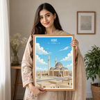 Homs - Syria - Travel Poster Print Modern Style Wall Art