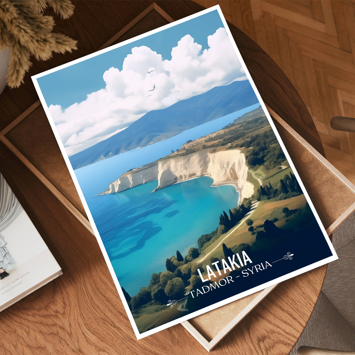 Latakia - Syria - Travel Poster Print Modern Style Wall Art