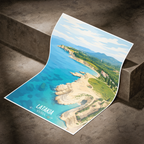 Latakia - Syria - Travel Poster Print Modern Style Wall Art