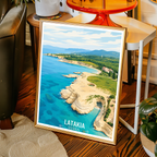 Latakia - Syria - Travel Poster Print Modern Style Wall Art
