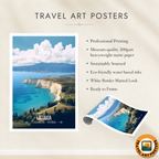Latakia - Syria - Travel Poster Print Modern Style Wall Art