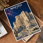 Masyaf Castle - Syria - Travel Poster Print Modern Style Wall Art