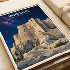 Masyaf Castle - Syria - Travel Poster Print Modern Style Wall Art