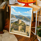 Nimrod Fortress - Syria - Travel Poster Print Modern Style Wall Art